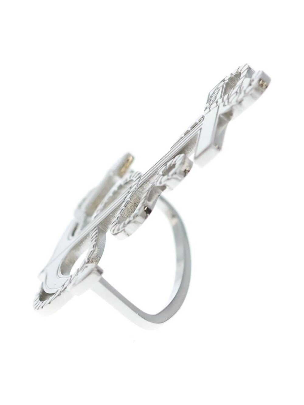 Hermes Scarf Ring Ankle Anchor Motif Silver - Picture 3 of 6